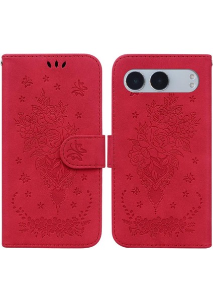Oneplus Nord 4 Kabartma Gül Çiçekler Flip Pu Deri Kapak Cüzdan (Yurt Dışından)