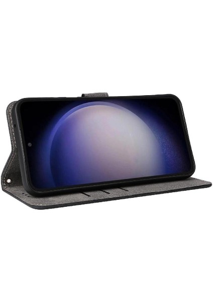 Samsung Galaxy S24 Fe Kart Yuvaları Kapak Manyetik Kapatma Rfıd Pu (Yurt Dışından)