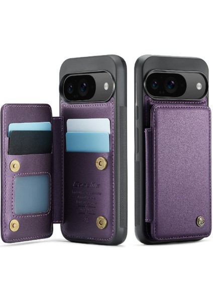 Google Piksel 9/9 Pro Kart Tutucu Kickstand Pu Deri Rfıd Için Flip Case (Yurt Dışından) modelleri