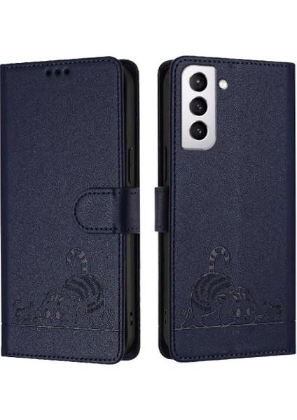 Samsung Galaxy S21 Fe Kart Yuvası Tutucu Için Kickstand Kedi Rfıd Cüzdan (Yurt Dışından)