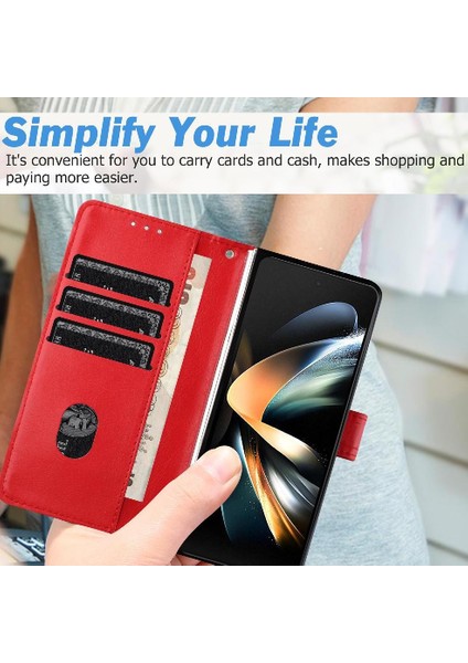 Samsung Galaxy Z Için Telefon Kılıfı Fold 6 Cüzdan Pu Deri Litchi Desen (Yurt Dışından) fiyatları