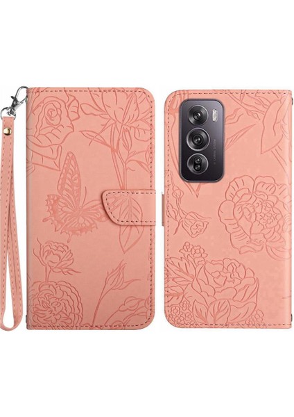 Oppo RENO12 Için Kılıf 5g Pu Deri Kapak Çevirin Darbeye Deri Kılıf ve (Yurt Dışından)