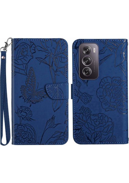 Oppo RENO12 Için Kılıf 5g Pu Deri Kapak Çevirin Darbeye Deri Kılıf ve (Yurt Dışından)