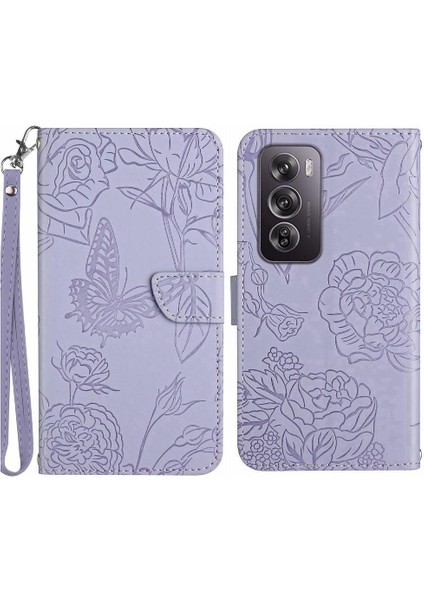 Oppo RENO12 Pro 5g Için Kılıf Bilek Kayışı Pu ile Darbeye Deri Kılıf (Yurt Dışından)