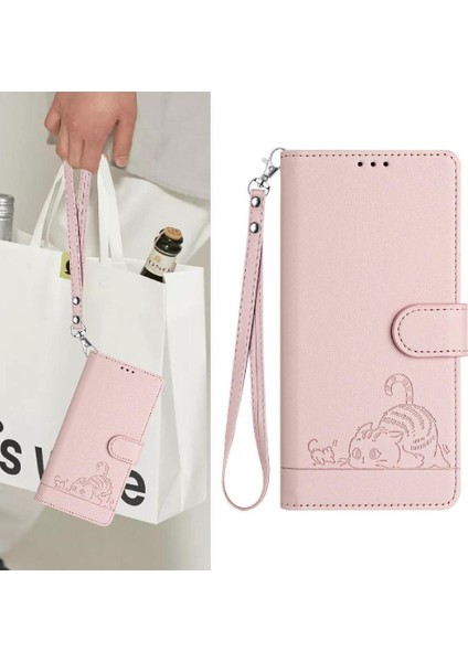 Samsung Galaxy S10 Lite Kedi Rfıd Cüzdan Kapak Çevirin Kart Yuvası (Yurt Dışından)