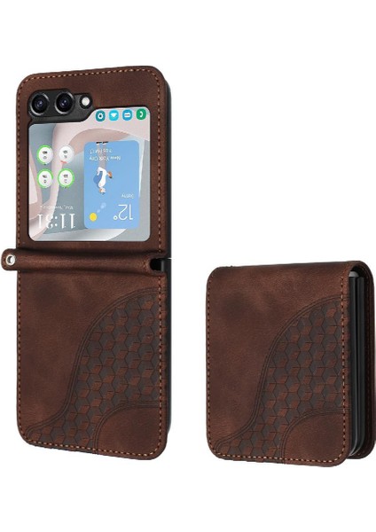 Samsung Galaxy Z Flip 6 Için Flip Case Pu Deri Kapak Çevirin Darbeye (Yurt Dışından)