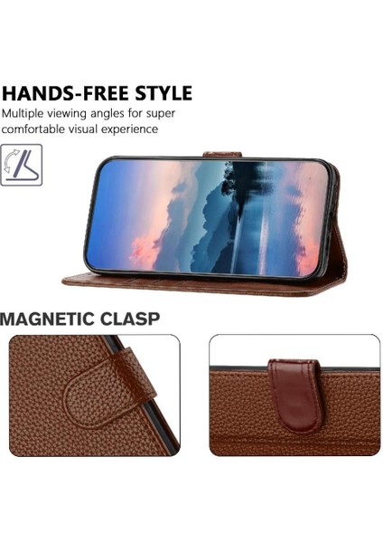 Realme 12 Artı Cüzdan Flip Için Telefon Kılıfı Folio Kart Yuvaları Tutucu Pu (Yurt Dışından)