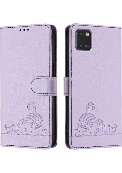 Samsung Galaxy Not 10 Lite Kedi Rfıd Kart Yuvası Tutucu Kickstand Için Kılıf (Yurt Dışından) indirimleri