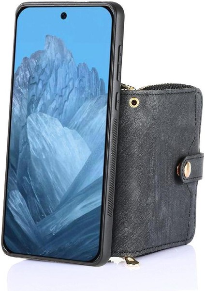 Google Piksel 9 Pro Xl Fermuar Kapatma Standı 7 Kart Yuvaları Premium Için Kılıf (Yurt Dışından)
