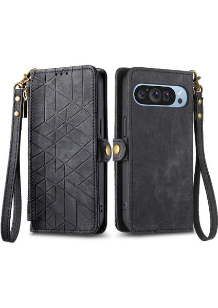 Google Piksel 9 Pro Xl Flip Kapak Için Flip Case Darbeye Basit Iş (Yurt Dışından)