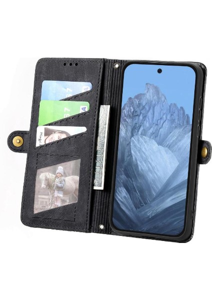 Google Piksel 9 Pro Xl Flip Kapak Için Flip Case Darbeye Basit Iş (Yurt Dışından)