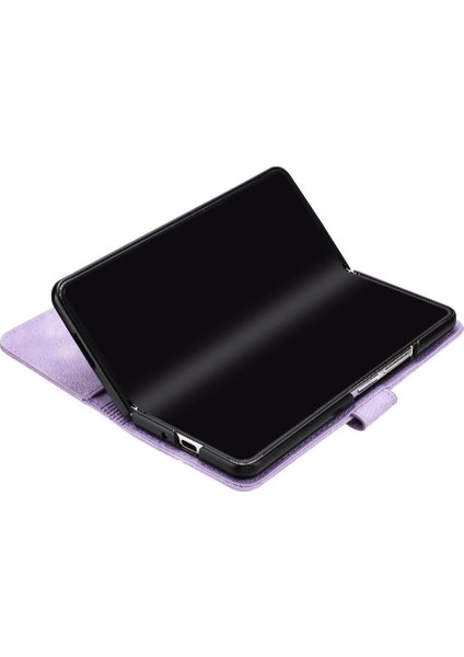 Samsung Galaxy Z Için Flip Case Kart ile Kat 6 Manyetik Kapak Pu Deri (Yurt Dışından)