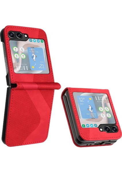 Samsung Galaxy Z Flip 6 Pu Deri Manyetik Folio Kapak Cüzdan (Yurt Dışından)