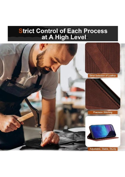 Onur Için Kılıf 200 Pro Manyetik Folio Kapak Cüzdan Kickstand Kart Yuvaları Pu (Yurt Dışından)