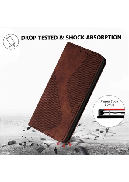 Onur Için Kılıf 200 Pro Manyetik Folio Kapak Cüzdan Kickstand Kart Yuvaları Pu (Yurt Dışından)