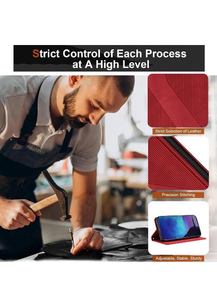 Onur Için Kılıf 200 Pro Manyetik Folio Kapak Cüzdan Kickstand Kart Yuvaları Pu (Yurt Dışından)