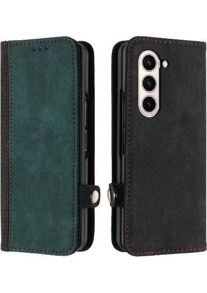 Samsung Galaxy Z Için Kılıf Fold Kart Yuvası Standı ile 6 Flip Folio Kitap Pu (Yurt Dışından)