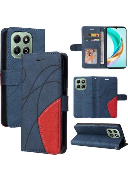 Onur X6B Dikiş Renk Deri Cüzdan Için Flip Case Kickstand Flip Kitap (Yurt Dışından)