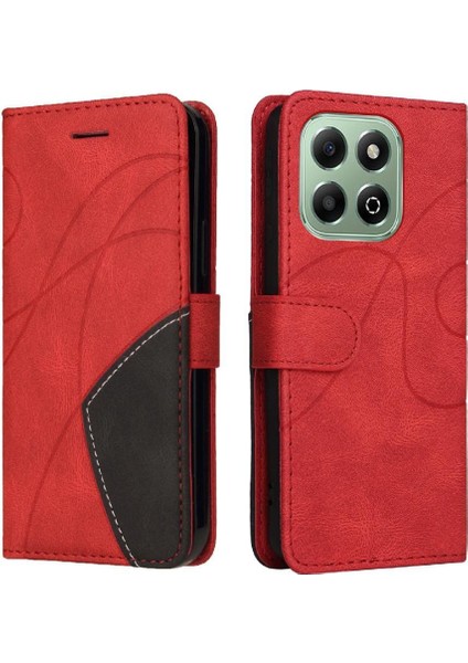 Onur X6B Dikiş Renk Deri Cüzdan Için Flip Case Kickstand Flip Kitap (Yurt Dışından)