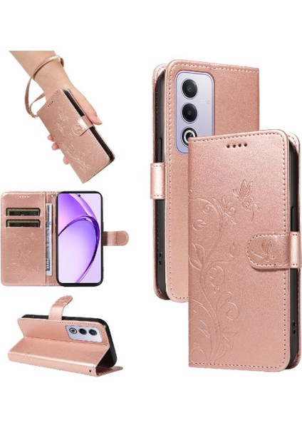 Oppo A3 Pro 5g Için Kılıf El Kayışı ile Yüksek Kaliteli Deri Cüzdan Telefon (Yurt Dışından)