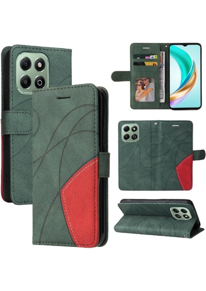 Onur X6B Dikiş Renk Deri Cüzdan Için Flip Case Kickstand Flip Kitap (Yurt Dışından)