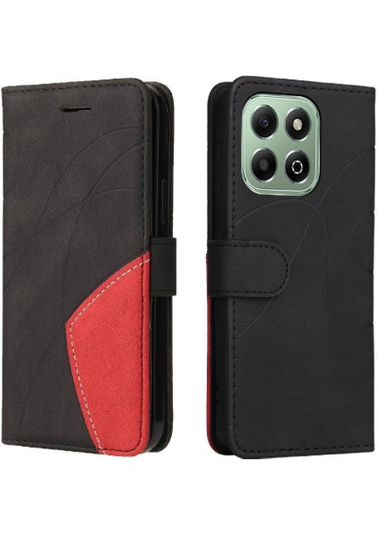 Onur X6B Dikiş Renk Deri Cüzdan Için Flip Case Kickstand Flip Kitap (Yurt Dışından)