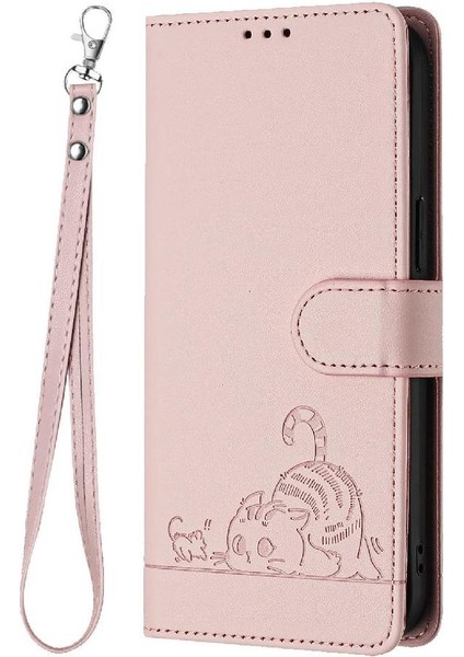 Samsung Galaxy Için Kılıf A52S 5g Kart Yuvası Tutucu Kickstand Kedi Rfıd Cüzdan (Yurt Dışından)