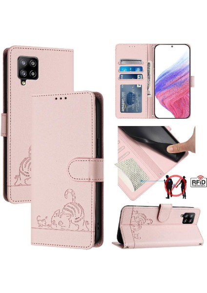 Samsung Galaxy Case 5g Kart Yuvası Tutucu Için Kickstand Kedi Rfıd Cüzdan (Yurt Dışından)