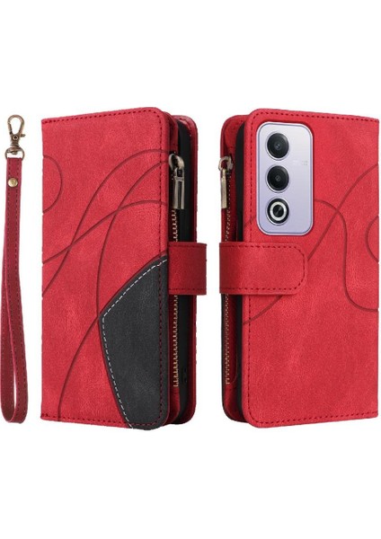 Oppo A3 Pro 5g Için Kılıf Fermuar Cüzdan Tarzı Dokuz Kart Yuvaları ile Kart (Yurt Dışından)