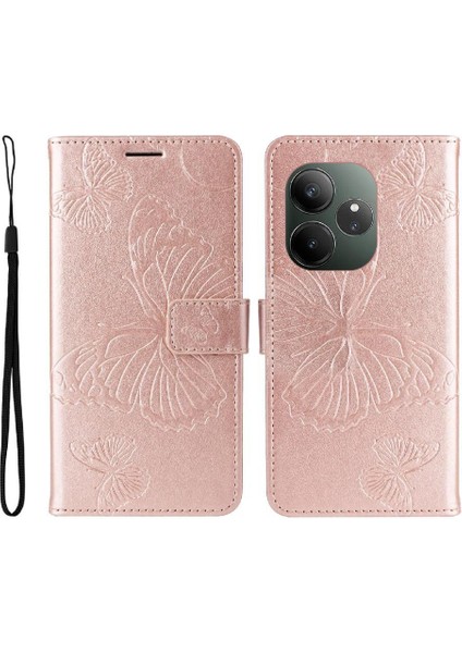 Realme Gt 6 Flip Kickstand Için Kılıf Kart Yuvası Standı ile Darbeye Kapak (Yurt Dışından)