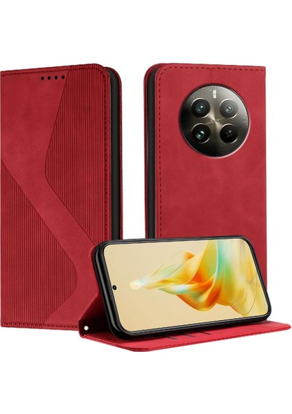 Realme 12 Pro 5g Cüzdan Kickstand Pu Deri Manyetik Kart Yuvaları Için Kılıf (Yurt Dışından)