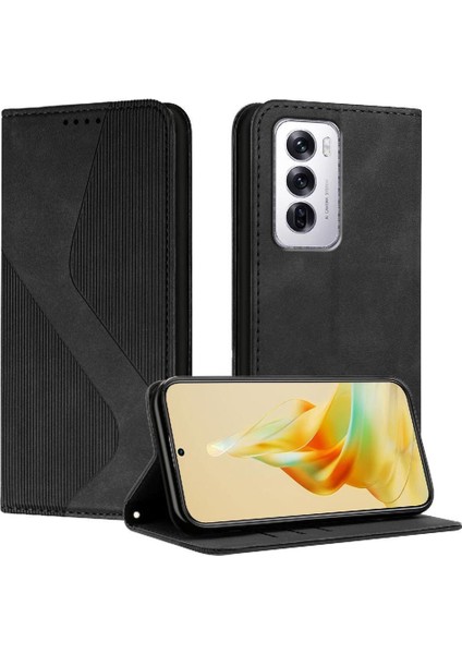 Oppo Oppo 12 5g Için Kılıf Manyetik Pu Deri Kart Yuvaları Tutucu Folio Kapak (Yurt Dışından)