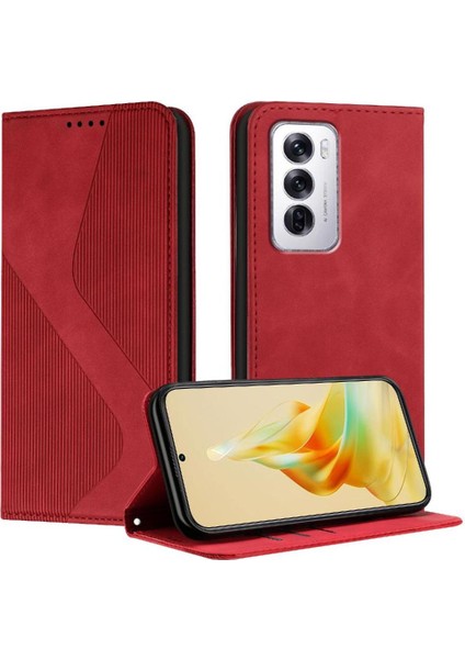 Oppo Oppo 12 5g Için Kılıf Manyetik Pu Deri Kart Yuvaları Tutucu Folio Kapak (Yurt Dışından)