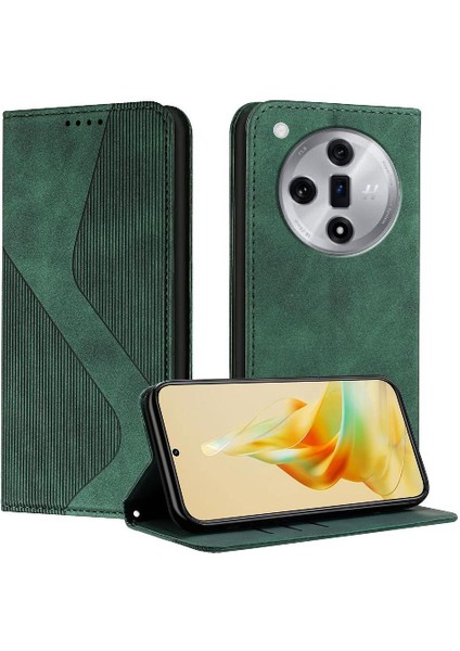 Oppo Bulmak Için Kılıf X7 Folio Kapak Pu Deri Manyetik Cüzdan Kickstand Kart (Yurt Dışından)