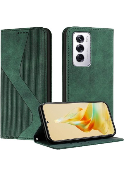 Oppo Oppo 12 5g Için Kılıf Manyetik Pu Deri Kart Yuvaları Tutucu Folio Kapak (Yurt Dışından)