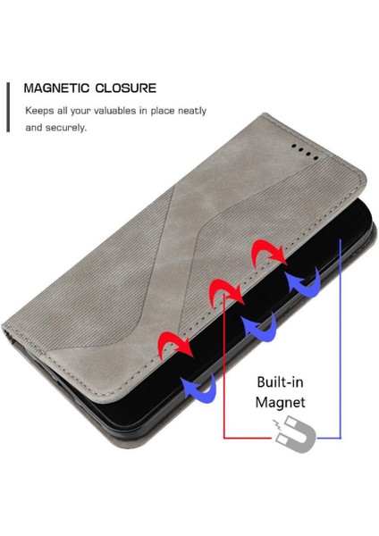 Realme 12 Pro 5g Cüzdan Kickstand Pu Deri Manyetik Kart Yuvaları Için Kılıf (Yurt Dışından)