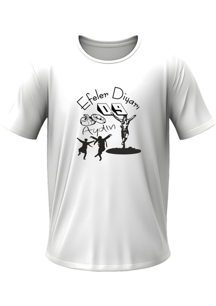 Aydın Temalı Tşört Bisiklet Yaka Yazlık Ünisex T-Shirt