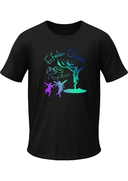 Aydın Temalı Tşört Bisiklet Yaka Yazlık Ünisex T-Shirt