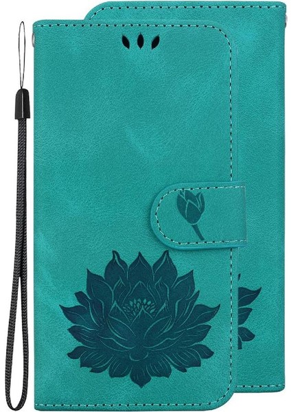 Lg Q60 Kickstand Kabartma Lotus Çiçek Manyetik Cüzdan Için Flip Case (Yurt Dışından) modelleri