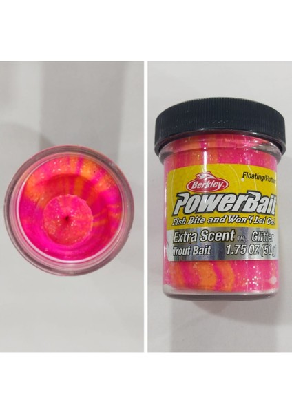 Powerbait Extra Scent Glitter Balık Hamuru Alabalık ve Tüm Balıklar Için ( Sherbet )