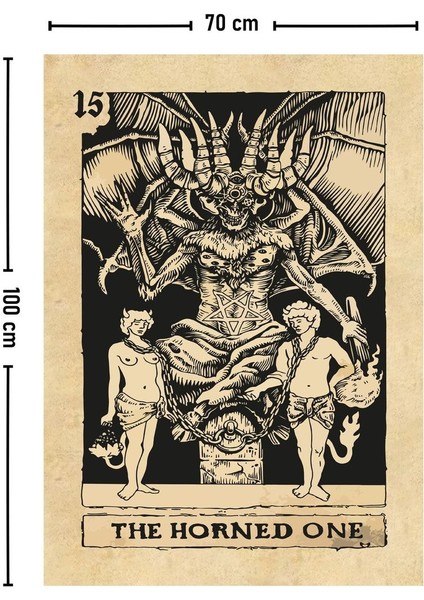 Lacivert Tarot Kartı Duvar Örtüsü 140x100 cm, dikdörtgen, şık dekoratif halı