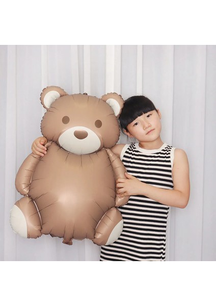 Retro Ayı Folyo Balon Krem Rakam Folyo Balon Retro Yıldız Folyo Doğum Günü Balon Seti fiyatları