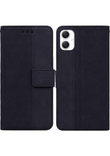 Samsung Galaxy A06 Cüzdan Kapak Premium Pu Deri Geometrik Için Flip Case (Yurt Dışından)