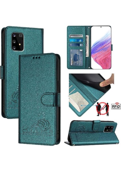 Samsung Galaxy S10 Lite Kedi Rfıd Cüzdan Kapak Çevirin Kart Yuvası (Yurt Dışından)