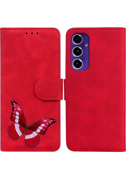 Samsung Galaxy A16 Kelebek Renk Baskılı Flip Folio Kapak Için Flip Case (Yurt Dışından)