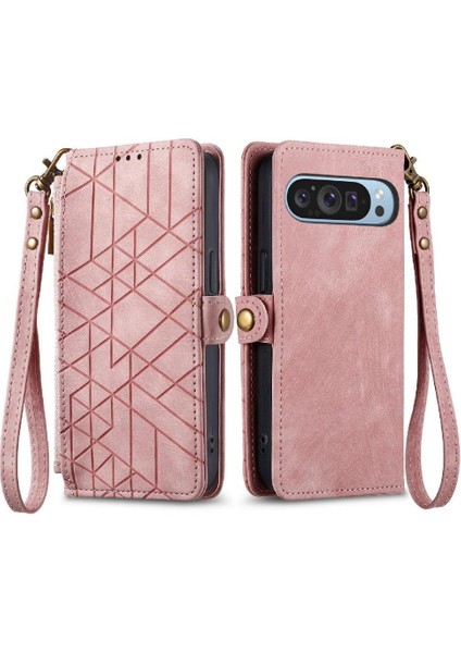 Google Piksel 9 Pro Xl Flip Kapak Için Flip Case Darbeye Basit Iş (Yurt Dışından)