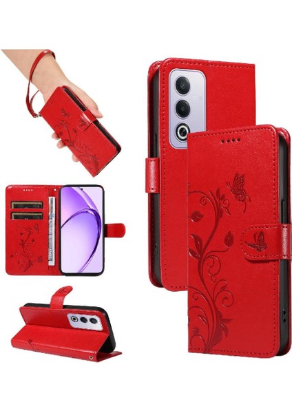 Oppo A3 Pro 5g Için Kılıf El Kayışı ile Yüksek Kaliteli Deri Cüzdan Telefon (Yurt Dışından)