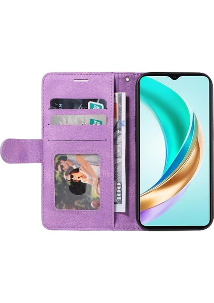 Onur X6B Dikiş Renk Deri Cüzdan Için Flip Case Kickstand Flip Kitap (Yurt Dışından)