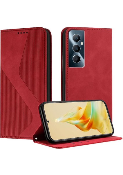 Realme C65 4g Için Kılıf Folio Kapak Pu Deri Cüzdan Kickstand Manyetik (Yurt Dışından)