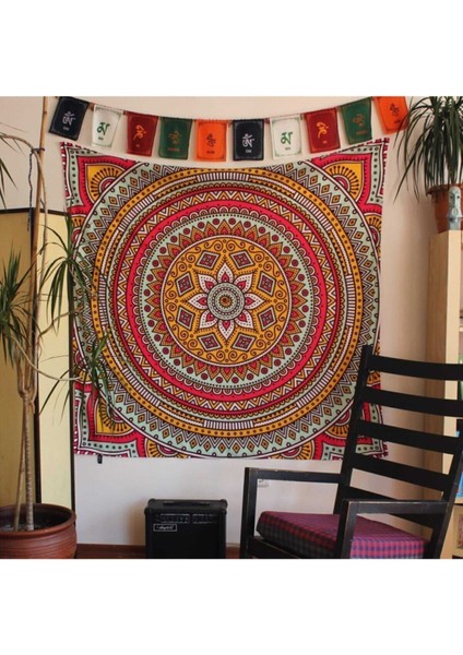 Bohem Mandala Duvar Örtüsü Tapestry 150X150